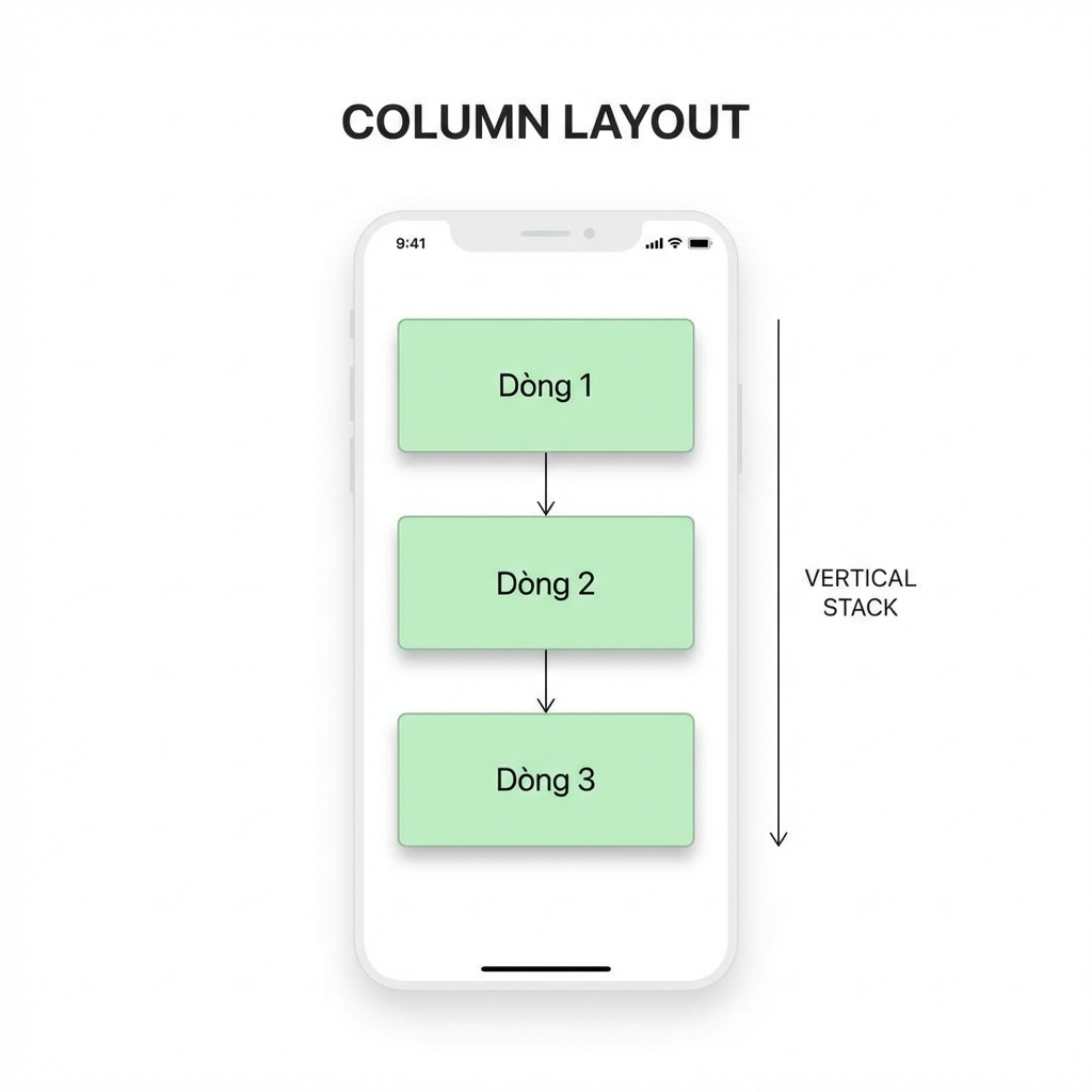 Column layout - các phần tử xếp theo chiều dọc