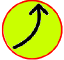 Nút tròn mũi tên cong sang phải