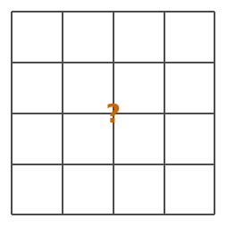 Bảng lưới 4 × 4 ô trống